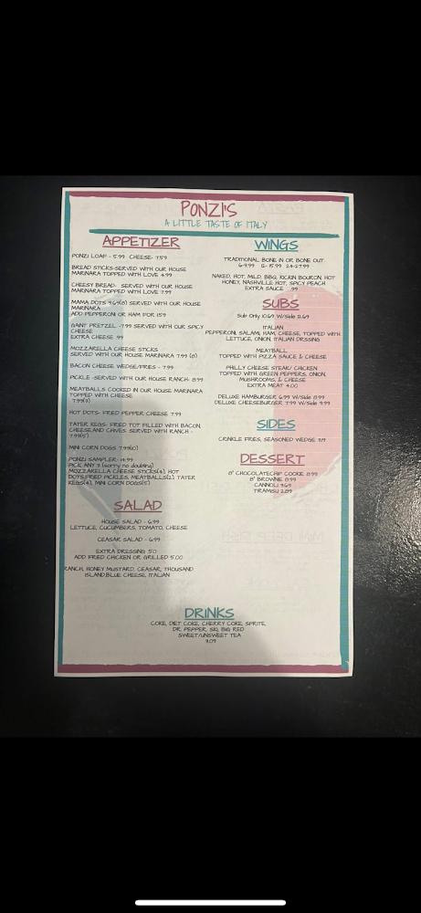 Ponzi's Menu image 1